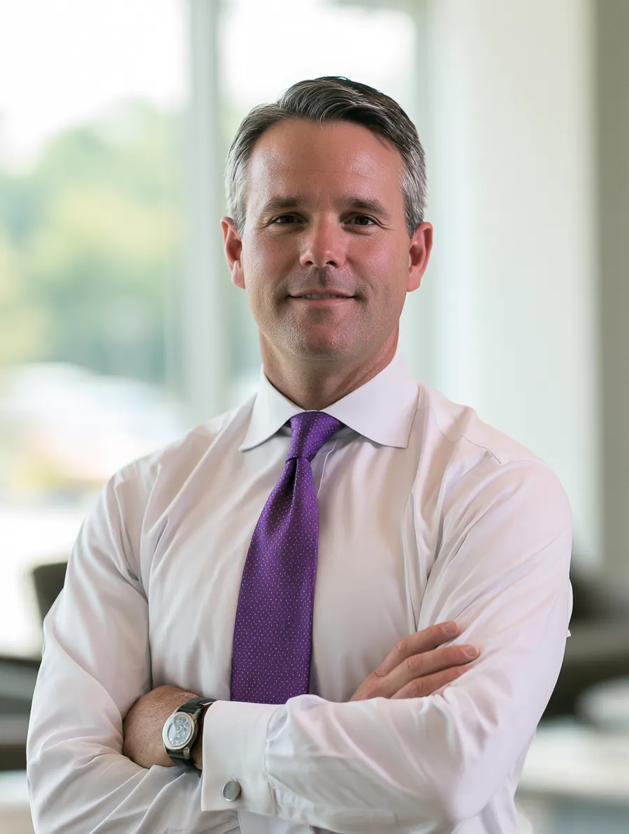 Founder of Uplyft Capital standing in the company's office